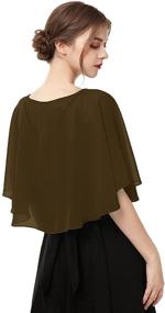 img 1 attached to Capelets, Capes, Shawls: Chiffon Wedding Accessories for Women