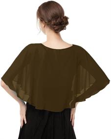 img 2 attached to Capelets, Capes, Shawls: Chiffon Wedding Accessories for Women