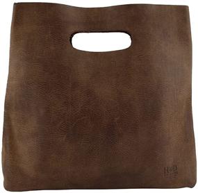 img 4 attached to 👜 Premium Full Grain Leather and Sheepskin Minimalist Handbag by Hide & Drink