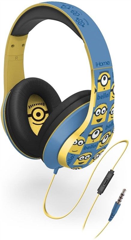 Minions Despicable Headphones Microphone Makers logo