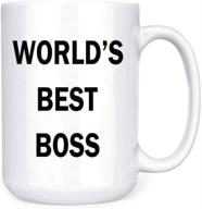 🏢 dunder mifflin (the office) world's best boss ceramic mug coffee (tea, cocoa) 15 oz - official michael scott mug as seen on tv logo