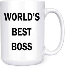 img 4 attached to 🏢 Dunder Mifflin (The Office) World's Best Boss Ceramic Mug Coffee (Tea, Cocoa) 15 OZ - Official Michael Scott Mug As Seen On TV