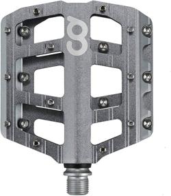 img 4 attached to 🚲 Aluminum Sealed Bearing Bike Pedals - Large Platform Pedals 9/16" for Flat Mountain BMX/MTB | Anti-Skid Nail | Black Blue Grey