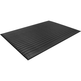 img 4 attached to Guardian Air Step Anti-Fatigue Floor Mat, Vinyl, 3'x5', Black: Reduces Fatigue & Discomfort, Easily Cut to Fit Any Space