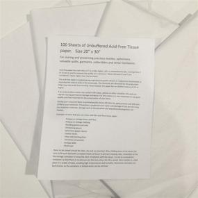 img 1 attached to Premium Unbuffered Acid-Free Paper: Safeguard Quilts, Textiles & Linens with 100 Sheets (20x30 inches)