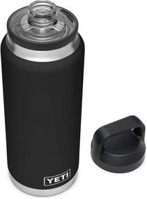 img 4 attached to YETI Rambler 36 oz Vacuum Insulated Stainless Steel Bottle with Chug Cap - Black