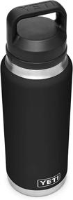 img 2 attached to YETI Rambler 36 oz Vacuum Insulated Stainless Steel Bottle with Chug Cap - Black