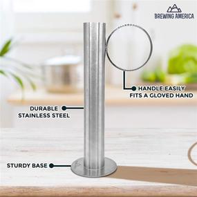 img 1 attached to 🍁 Accurate Maple Syrup Hydrometer Test Cup - Measure Sugar and Moisture Content Easily for Perfectly Delicious Pure Syrup - Stainless Steel - 10 Inches Tall