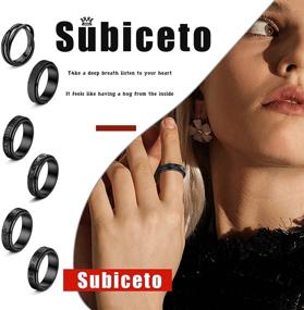 img 3 attached to Exquisite Subiceto Spinner Stainless Relieving Wedding Women's Jewelry: The Perfect Blend of Elegance and Stress Relief