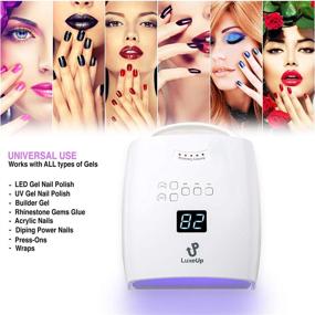 img 1 attached to 💅 LuxeUp 65W Rechargeable Cordless UV Nail Lamp: Wireless Professional LED Gel Polish Nail Light Dryer with Motion Detector Technology