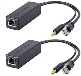 img 4 attached to Active POE Splitter Adapter - 48V to 12V - IEEE 802.3af Compliant - 10/100Mbps 🔌 - Up to 100 Meters Range - for Surveillance Cameras, Wireless Access Points, VoIP Phones - 2-Pack