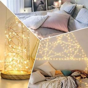 img 2 attached to Gladpaws Fairy Lights - 2 Pack, 33ft 100 LED USB Plug in and Battery Operated Fairy String Lights with Remote Control Timer - 8 Modes Twinkle Lights for Bedroom, Home, Wedding, Christmas, Indoor and Outdoor Decor