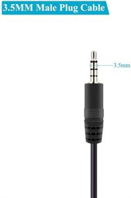 img 2 attached to 🎧 Fancasee (2 Pack) Replacement TRRS 4 Pole Stereo 3.5mm Male Plug to Bare Wire Open End 1/8" Audio Cable for Headphone, Headset, Earphone, Microphone Repair