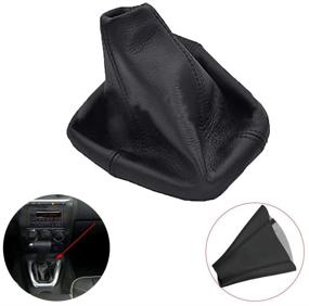 img 3 attached to 🚙 Highly Compatible 2005-2011 Hummer H3 Auto Leather Shifter Boot Shift Cover in Sleek Black