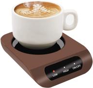 ☕ coffee mug warmer - electric desktop beverage warmer for office desk and home use - 110v 35w tea water cocoa milk heater - ideal gift for coffee lovers with auto shut off function logo