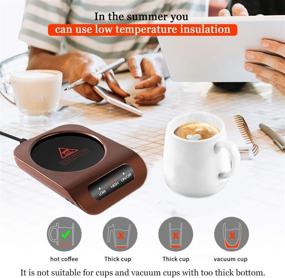 img 1 attached to ☕ Coffee Mug Warmer - Electric Desktop Beverage Warmer for Office Desk and Home Use - 110V 35W Tea Water Cocoa Milk Heater - Ideal Gift for Coffee Lovers with Auto Shut Off Function