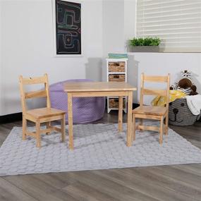 img 1 attached to 🏠 Kids' Hardwood Playroom Bedroom Home Store by Flash Furniture