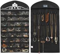 💍 efficiently organize your jewelry with misslo hanging non-woven organizer – 32 pockets, 18 hook and loops, black логотип