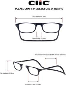img 1 attached to 👓 CliC магнитные очки для чтения: Улучшение комфорта с заменяемыми линзами, регулируемыми дужками и оригинальным дизайном.
