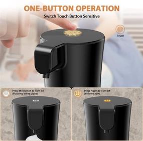img 3 attached to 🖤 FESMEY Premium Automatic Foam Soap Dispenser - Black, 350ml/12oz, Waterproof Sensor Dispenser, Battery Operated