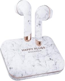 img 4 attached to 🎧 High-End Earbuds - Happy Plugs Air 1 Plus: True Wireless Bluetooth Headphones with Charging Case, Microphones, and Extended 40-Hour Playtime - iOS/Android/Zoom/Pc/Mac Compatible (White Marble)