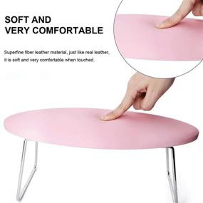 img 2 attached to 💅 Pink Nail Technician Hand Pillow: Microfiber Leather Arm Rest Cushion for Manicure Stand Use