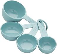 🥄 kitchenaid measuring cups: set of 4 aqua sky for precise ingredient measurement logo