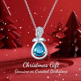 img 2 attached to 💍 Anniversary Valentines Girls' Jewelry: December Birthstone Necklace