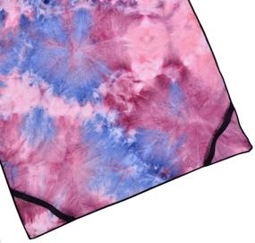 img 2 attached to 🌈 Microfiber Purple Tie-Dye Beach Chair Cover with Storage Pockets - Ideal for Pool, Sun Lounger, Hotel, and Garden