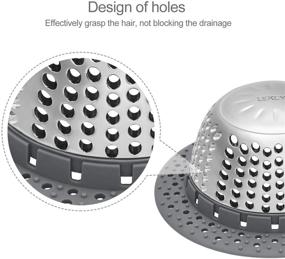 img 1 attached to LEKEYE Drain Hair Catcher & Bathtub Drain Cover - Ultimate Drain Protector for Pop-Up & Regular Drains (Patented)