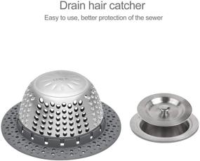 img 3 attached to LEKEYE Drain Hair Catcher & Bathtub Drain Cover - Ultimate Drain Protector for Pop-Up & Regular Drains (Patented)