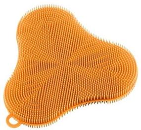 img 2 attached to 🍊 Efficient Cleaning with the Kuhn Rikon Stay Clean Silicone Clover Scrubber - Orange, One Size