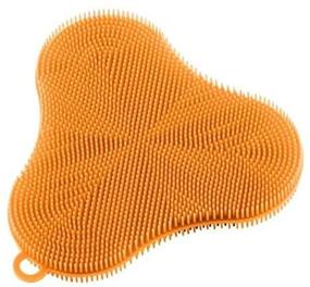 img 4 attached to 🍊 Efficient Cleaning with the Kuhn Rikon Stay Clean Silicone Clover Scrubber - Orange, One Size