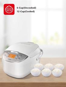 img 1 attached to 🍚 Toshiba Rice Cooker 6 Cups Uncooked (3L) - Fuzzy Logic, One-Touch Cooking - White