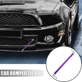 img 3 attached to X AUTOHAUX 200Mm Adjustable Front Bumper Lip Lever Splitter Support Rod Purple For Car