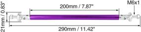 img 2 attached to X AUTOHAUX 200Mm Adjustable Front Bumper Lip Lever Splitter Support Rod Purple For Car