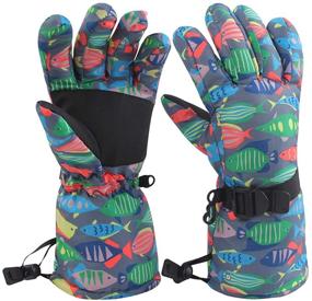 img 4 attached to 🦖 Stay Dry in Style: Colorful Dinosaur Waterproof Mittens for Outdoor Boys' Adventures