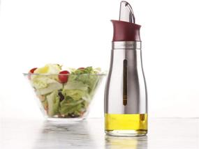 img 3 attached to 🍶 AVACRAFT Glass Oil Dispenser, Contemporary Olive Oil Pourer, Sleek Stainless Steel Cover, Convenient Refill and Cleaning, Auto Open Close Spout, 10 Oz (OC2)