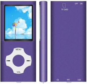 img 3 attached to 🎵 Portable Music Player with 16GB TF Card, FM Radio, E-Book Reader, and More - 64GB Expandable Storage (Purple)