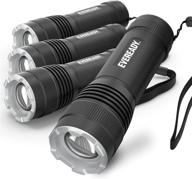 eveready 4-pack led tactical flashlights: rugged, bright lights with ipx4 water resistance logo