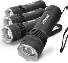 img 4 attached to Eveready 4-Pack LED Tactical Flashlights: Rugged, Bright Lights with IPX4 Water Resistance