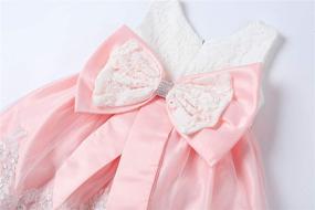 img 1 attached to 🎀 LZH Baby Girls Ruffle Lace Backless Dress with Headwear: Perfect for Pageants, Parties, and Weddings!