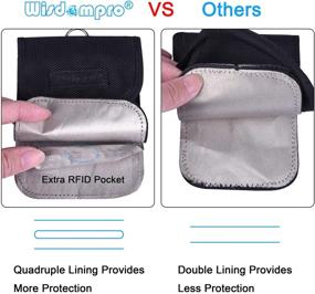 img 2 attached to 🔒 Faraday Bag for Key Fob, Wisdompro WP4694 - Black: RFID Signal Blocking, Anti-Theft Protection, Anti-Hacking Case