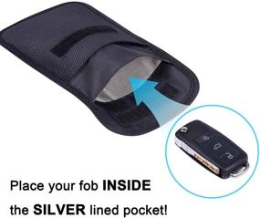 img 3 attached to 🔒 Faraday Bag for Key Fob, Wisdompro WP4694 - Black: RFID Signal Blocking, Anti-Theft Protection, Anti-Hacking Case
