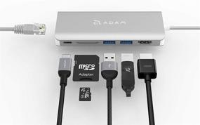 img 4 attached to 🔌 ADAM Elements 6-in-1 USB C Hub - 4K HDMI - 60W PD - SD Card Reader - 2 USB 3.1 - Portable Aluminum Case
