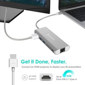 img 2 attached to 🔌 ADAM Elements 6-in-1 USB C Hub - 4K HDMI - 60W PD - SD Card Reader - 2 USB 3.1 - Portable Aluminum Case