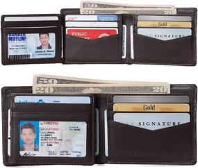 img 3 attached to Men's Accessories and Wallets: Alpine Swiss Leather Windows Collection - Card Cases & Money Organizers