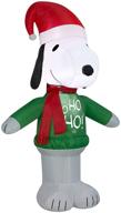 🎄 gemmy 15375: snoopy ho sweater christmas inflatable - 3.5ft tall airblown joy logo