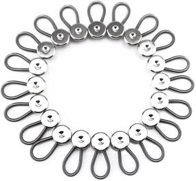 img 4 attached to 👔 Yueton 20-Piece Metal Collar Extenders for Shirt Dress Trouser Coat Collars Pants - Elastic Button Extenders