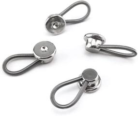 img 1 attached to 👔 Yueton 20-Piece Metal Collar Extenders for Shirt Dress Trouser Coat Collars Pants - Elastic Button Extenders